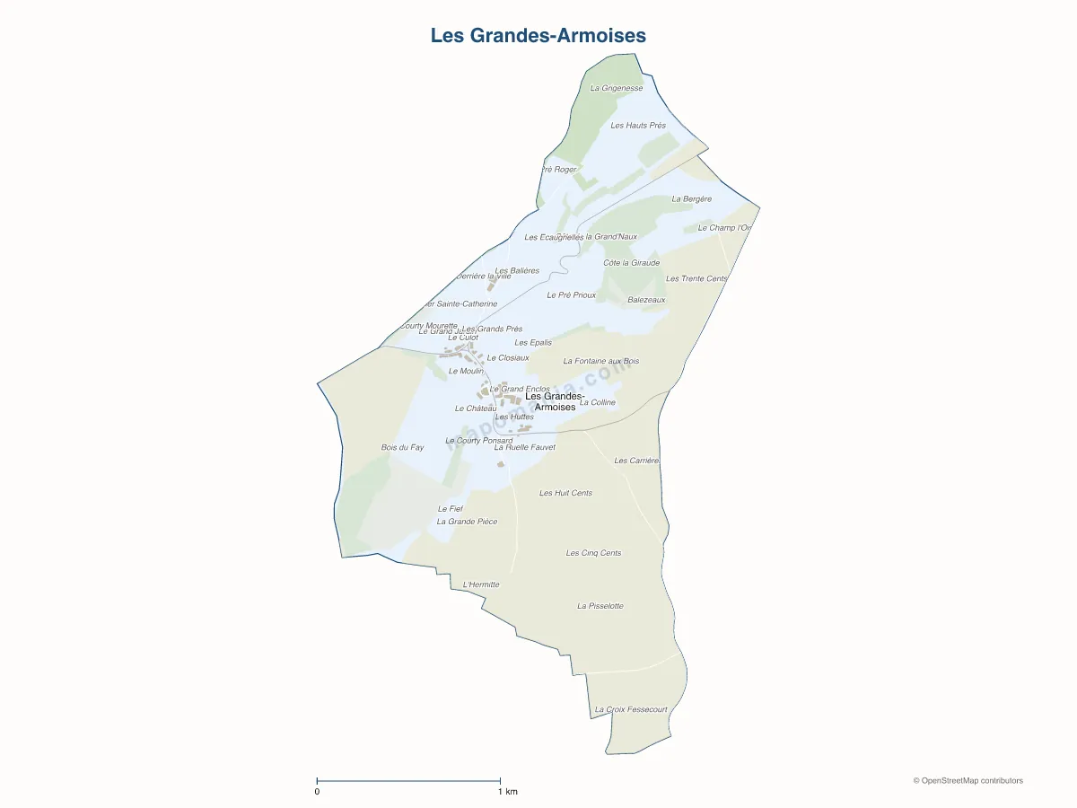 Carte de Les Grandes-Armoises à personnaliser