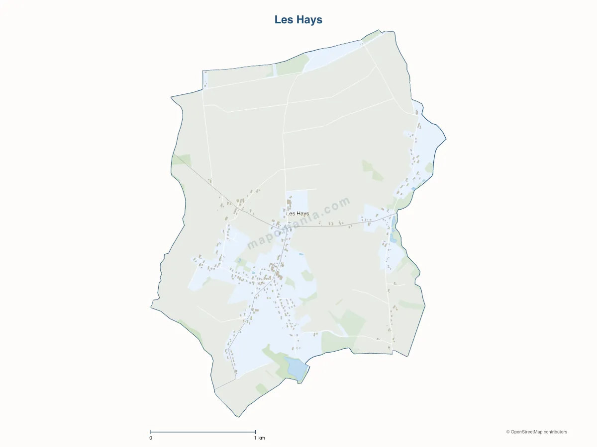 Carte de Les Hays à personnaliser
