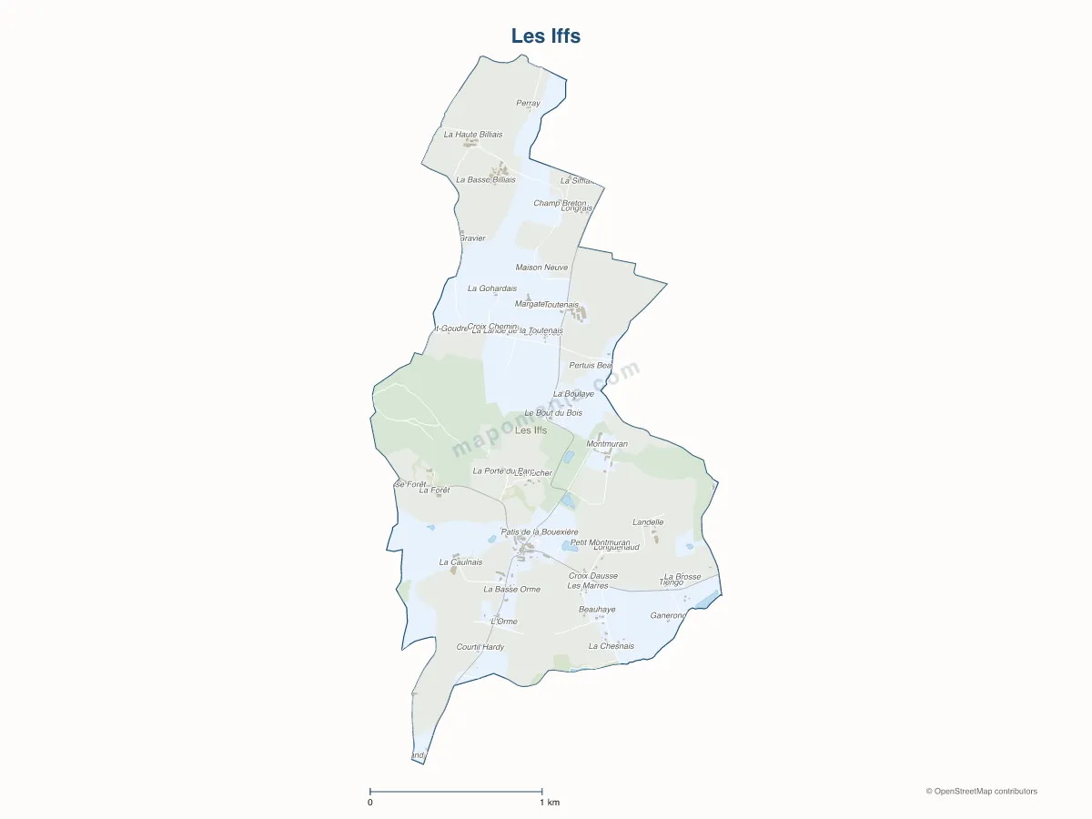 Carte de Les Iffs à personnaliser