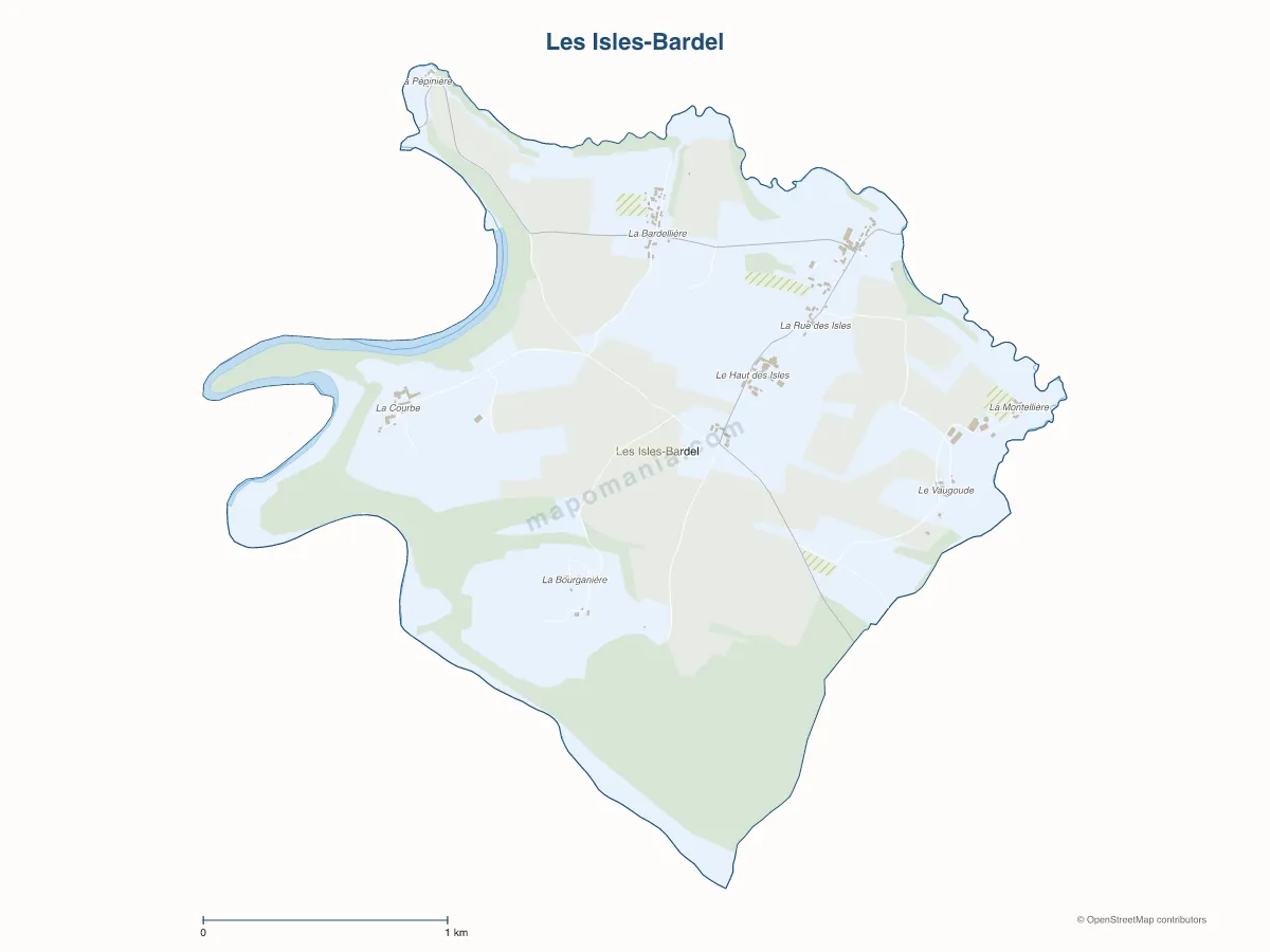 Carte de Les Isles-Bardel à personnaliser