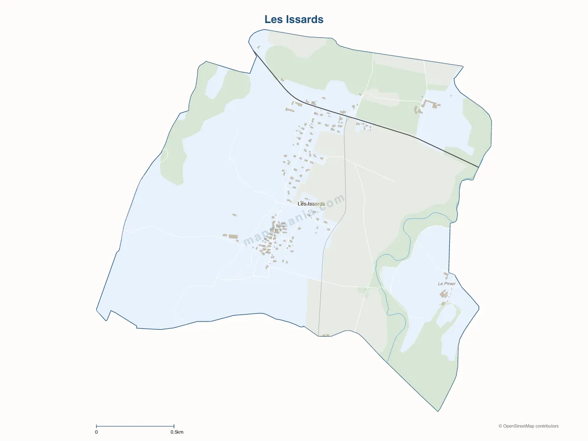 Carte de Les Issards à personnaliser