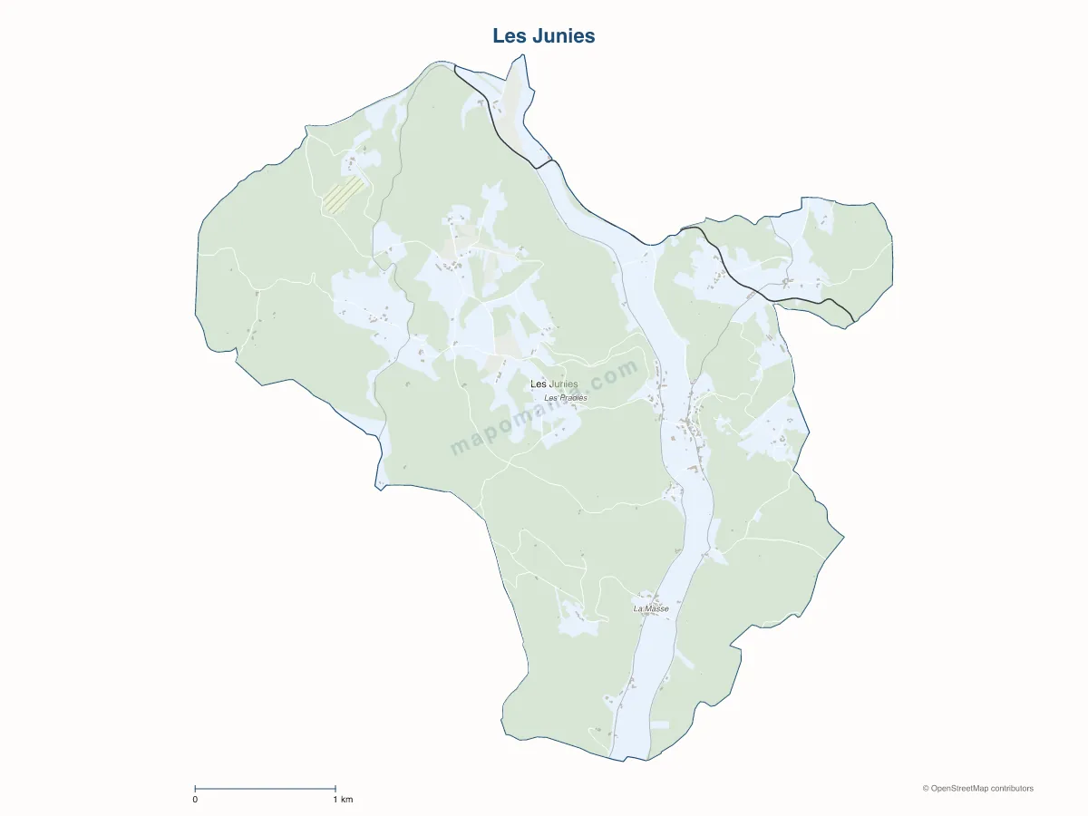Carte de Les Junies à personnaliser