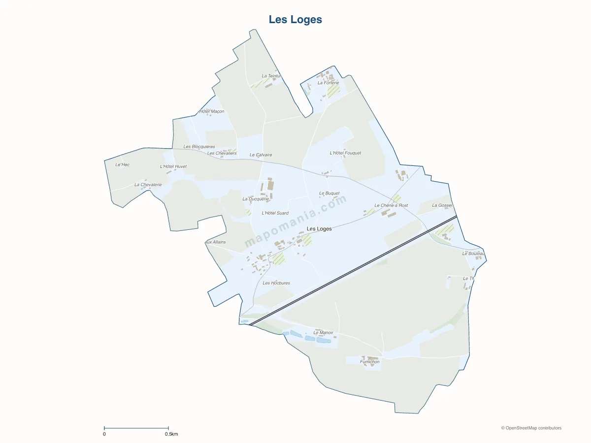 Carte de Les Loges à personnaliser