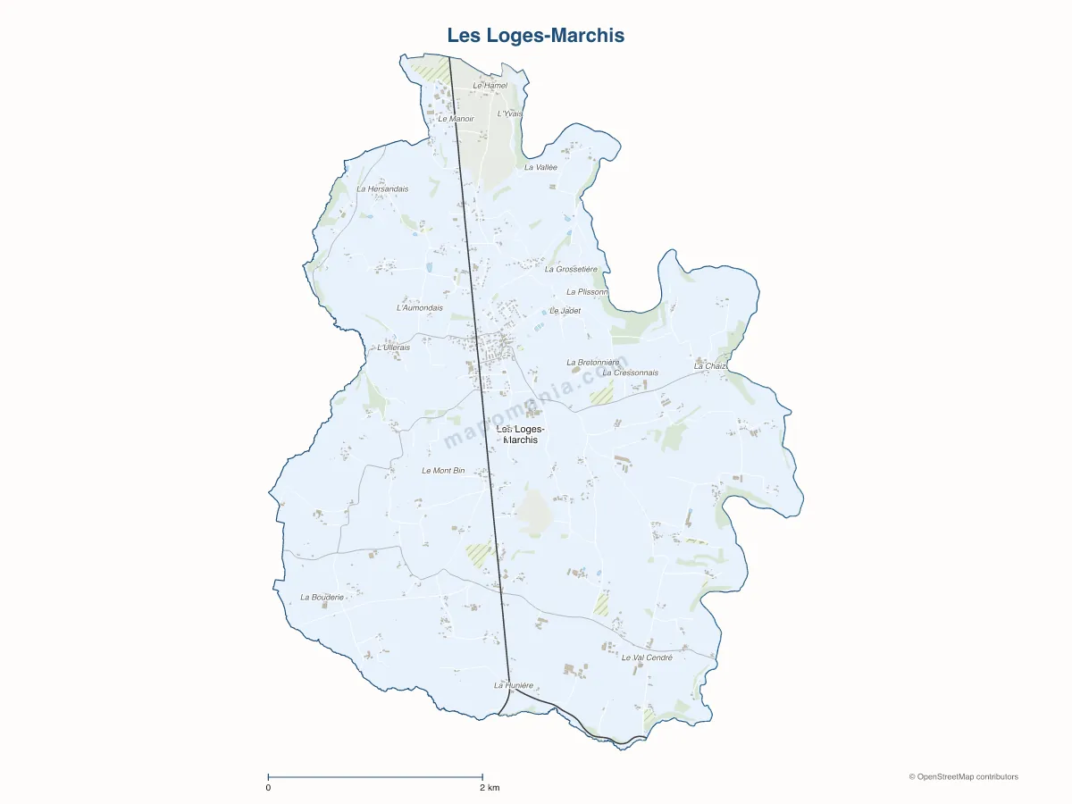 Carte de Les Loges-Marchis à personnaliser