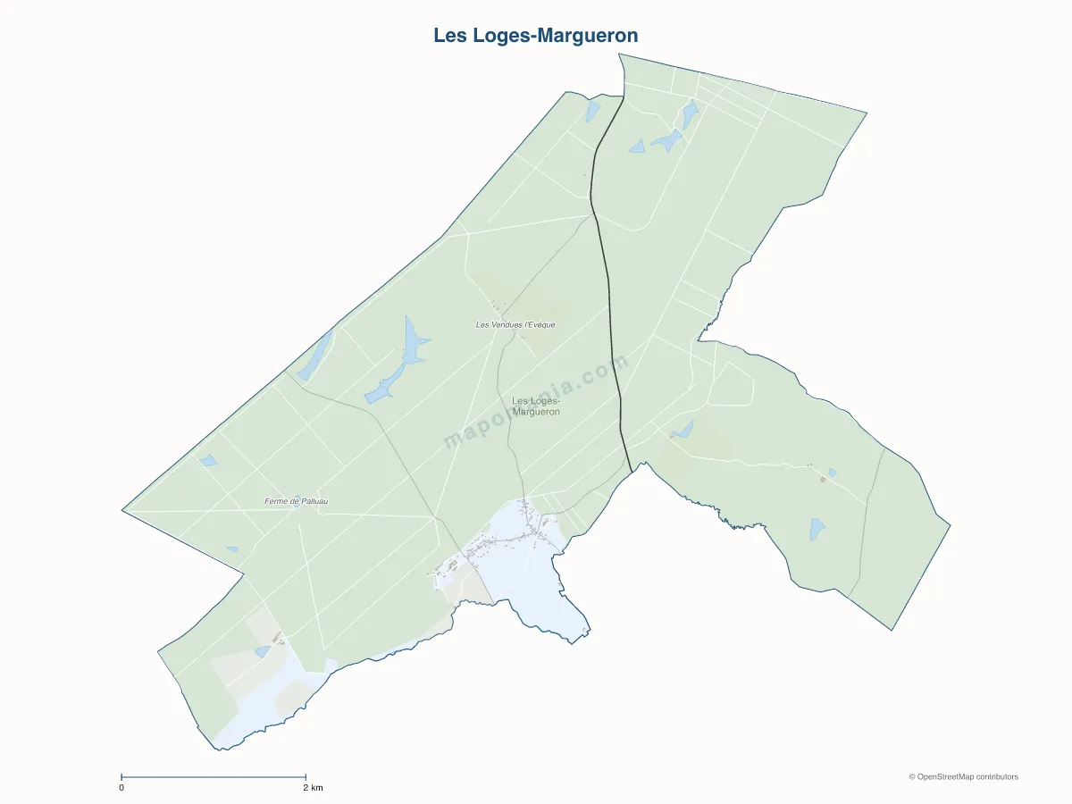 Carte de Les Loges-Margueron à personnaliser