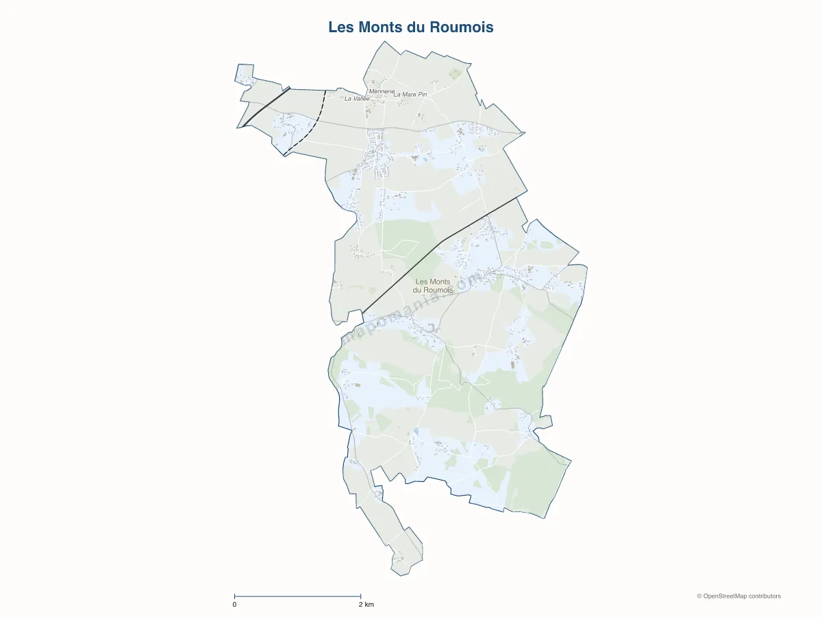 Carte de Les Monts du Roumois à personnaliser