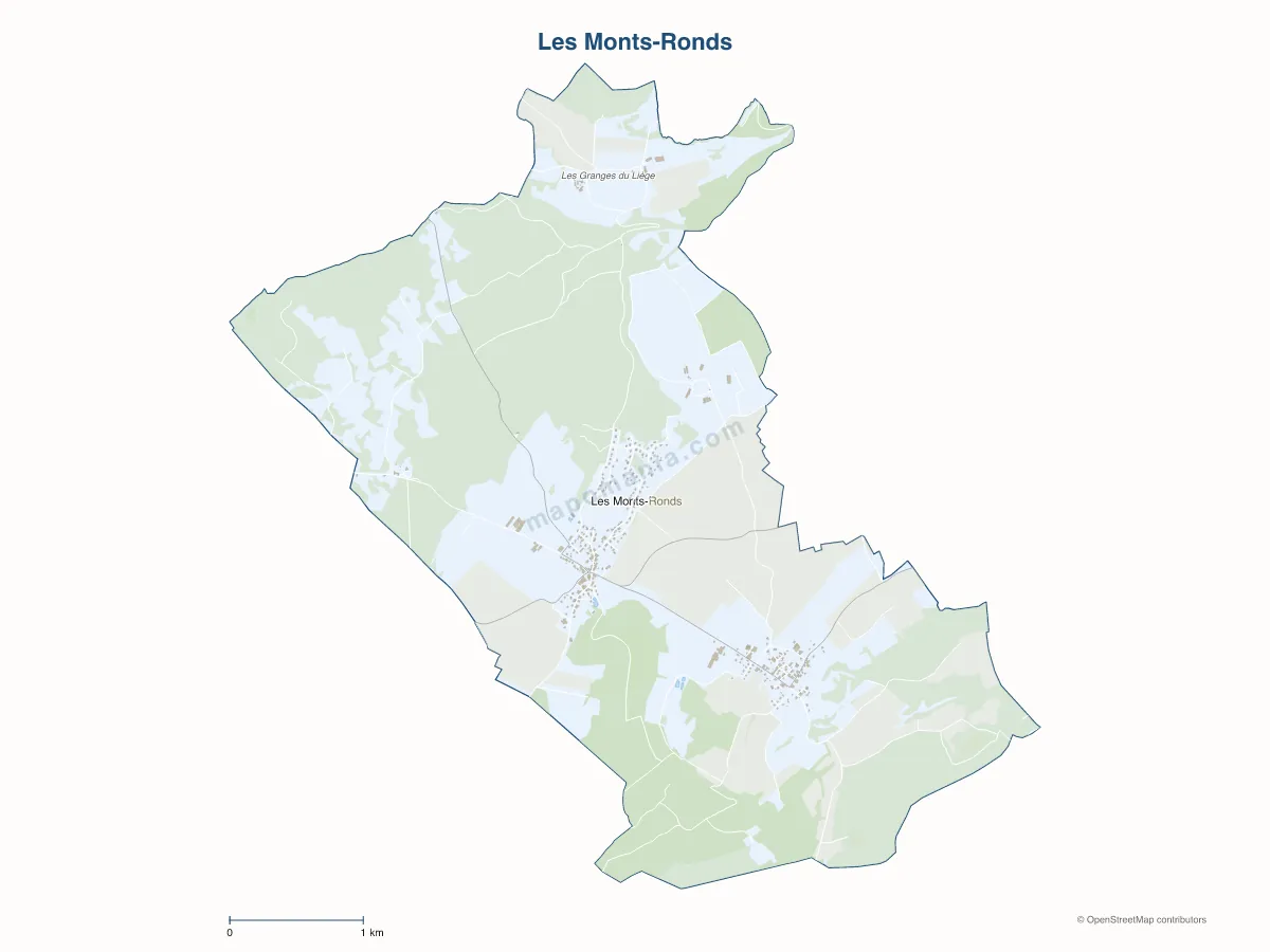 Carte de Les Monts-Ronds à personnaliser