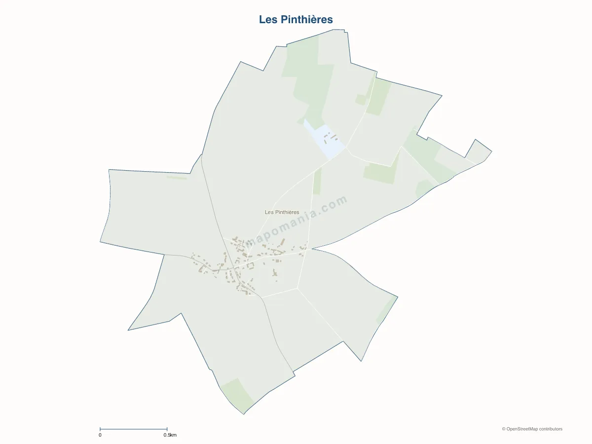 Carte de Les Pinthières à personnaliser