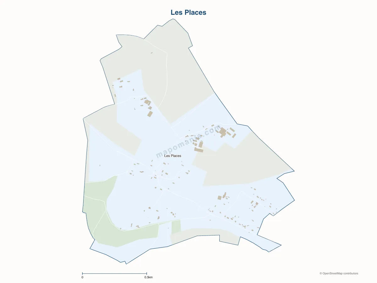 Carte de Les Places à personnaliser