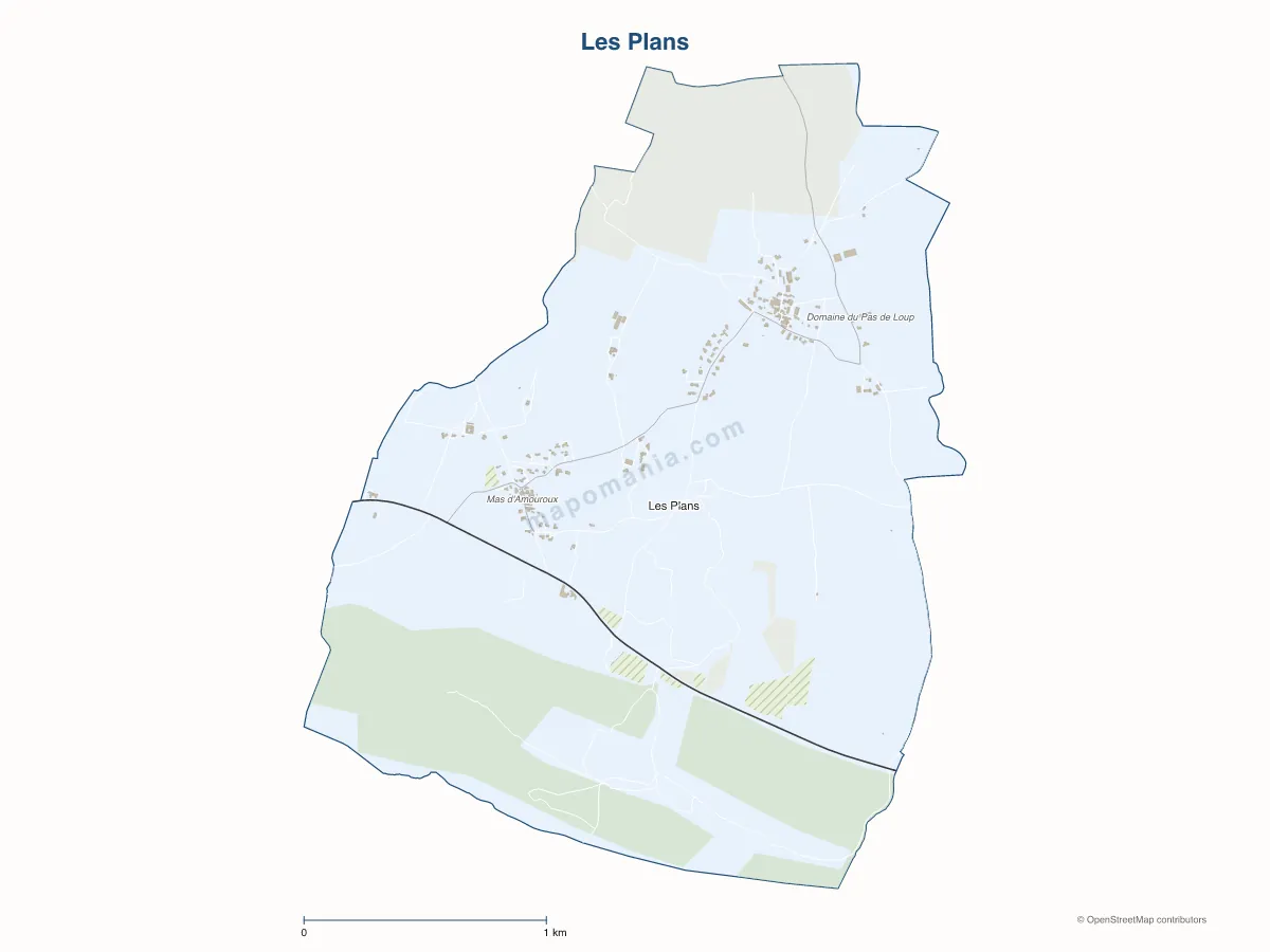 Carte de Les Plans à personnaliser