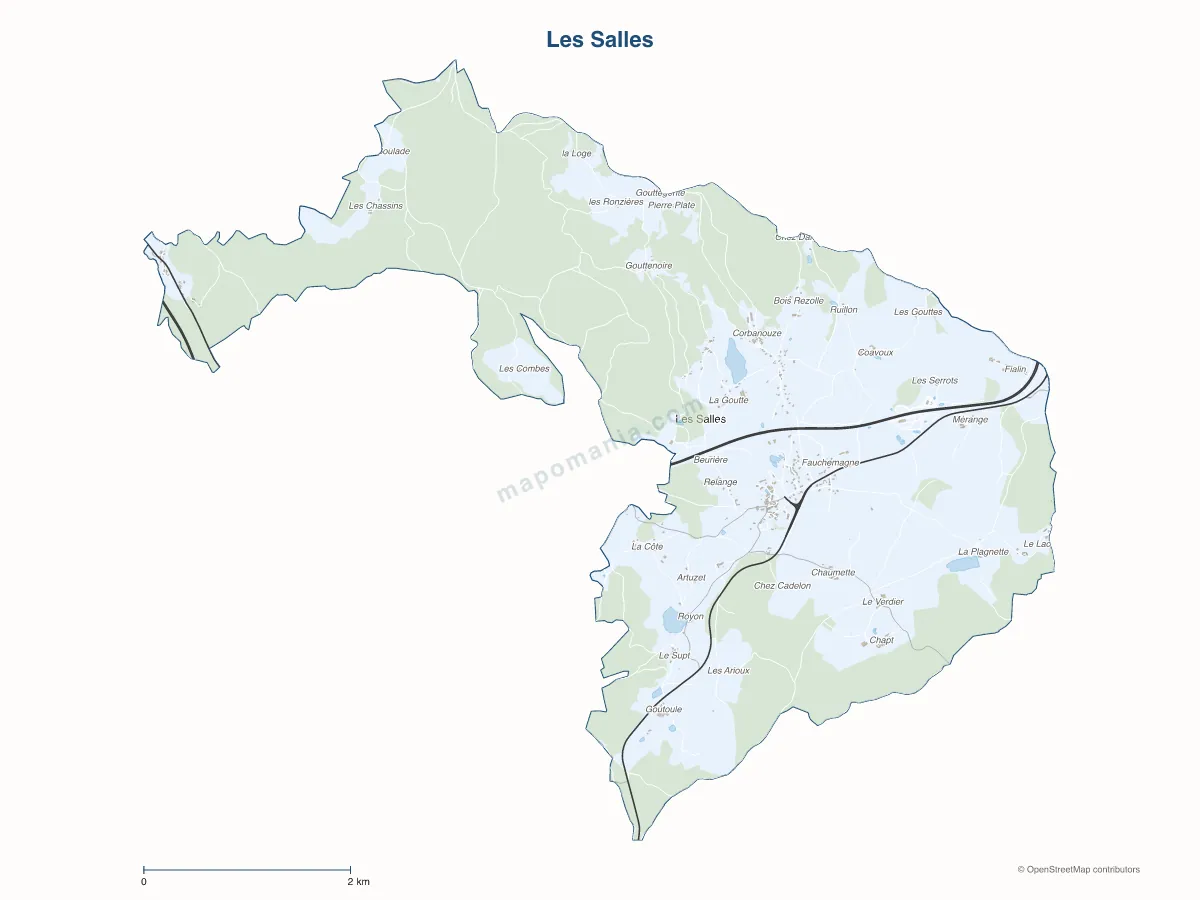 Carte de Les Salles à personnaliser