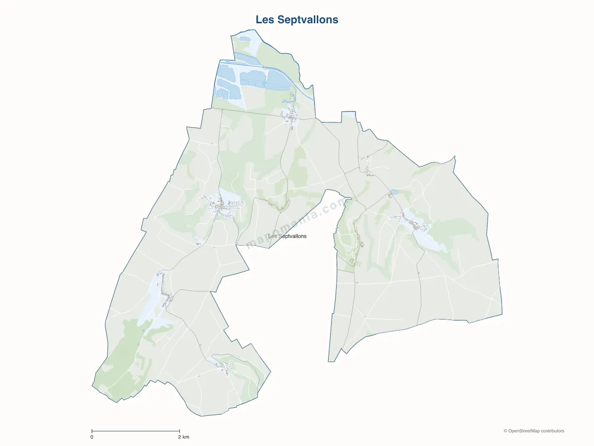 Carte de Les Septvallons à personnaliser