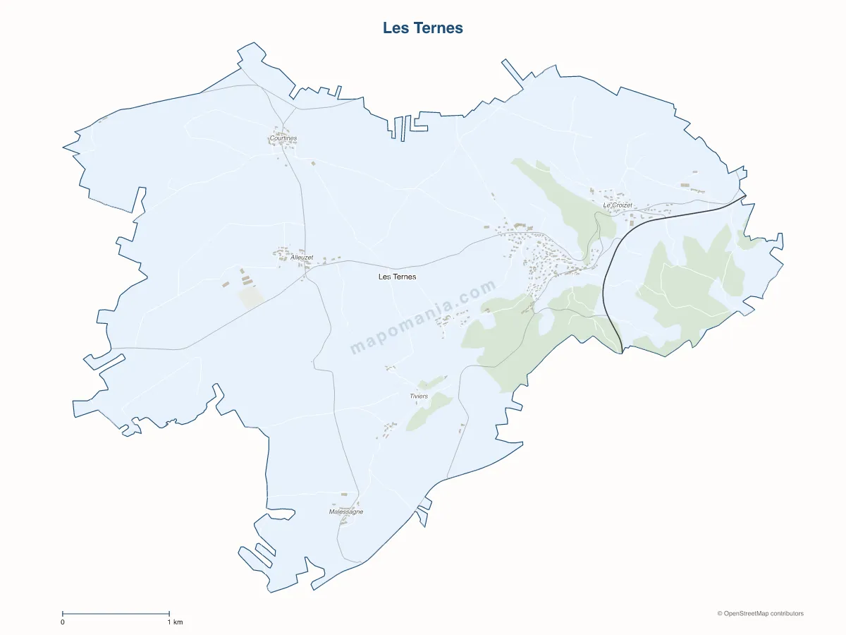 Carte de Les Ternes à personnaliser