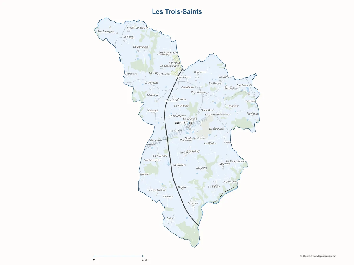 Carte de Les Trois-Saints à personnaliser
