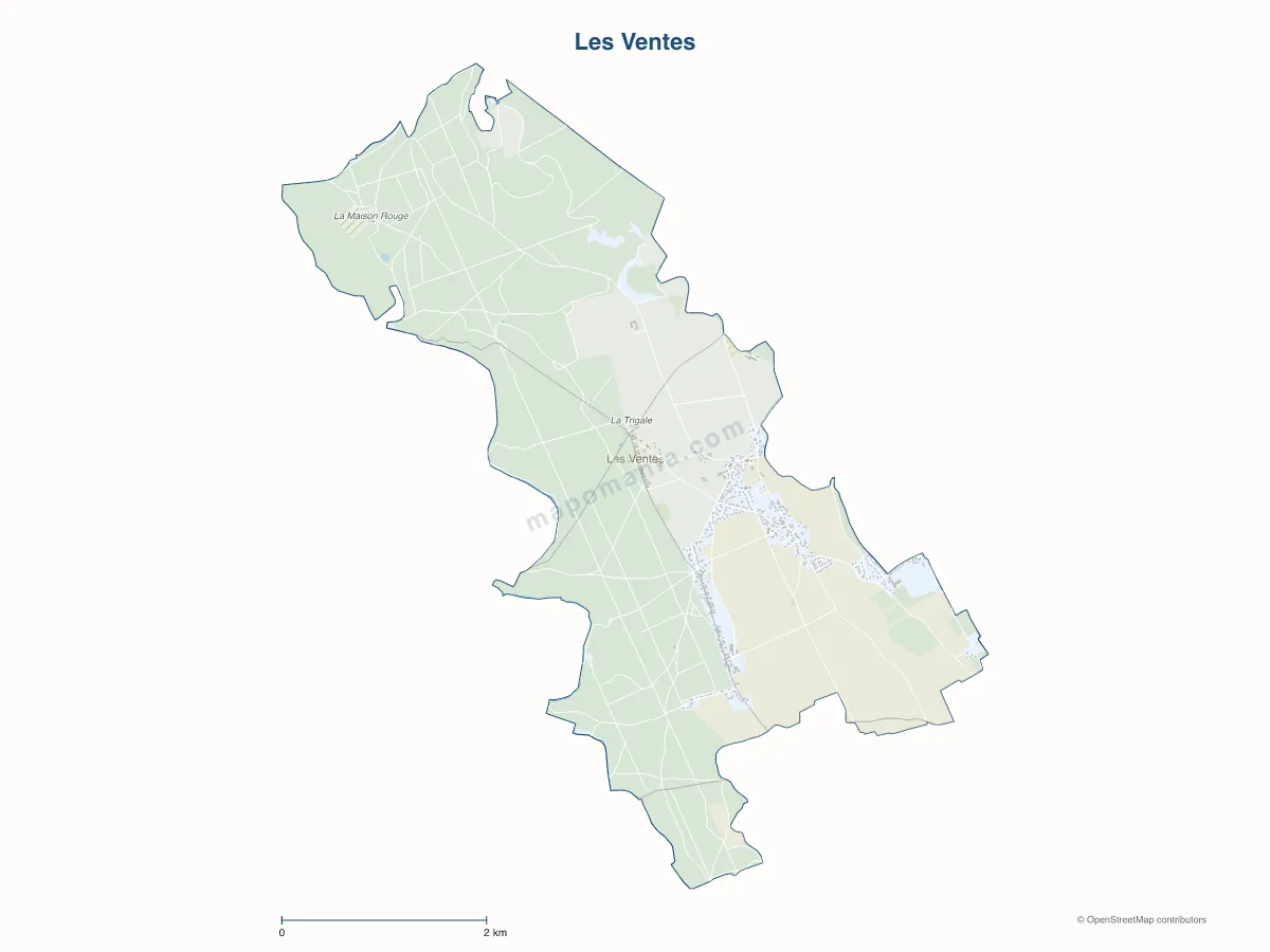 Carte de Les Ventes à personnaliser