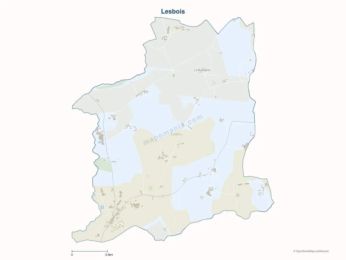 Carte de Lesbois à personnaliser
