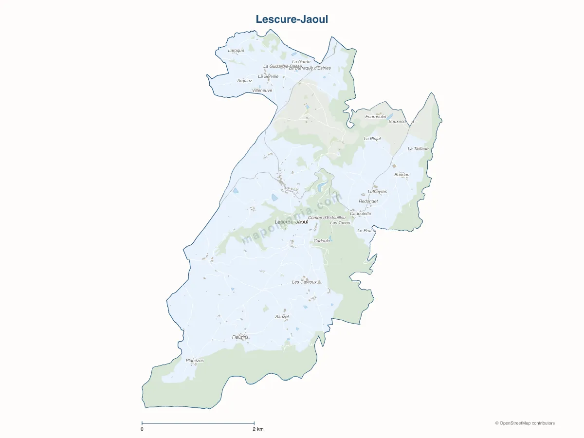 Carte de Lescure-Jaoul à personnaliser