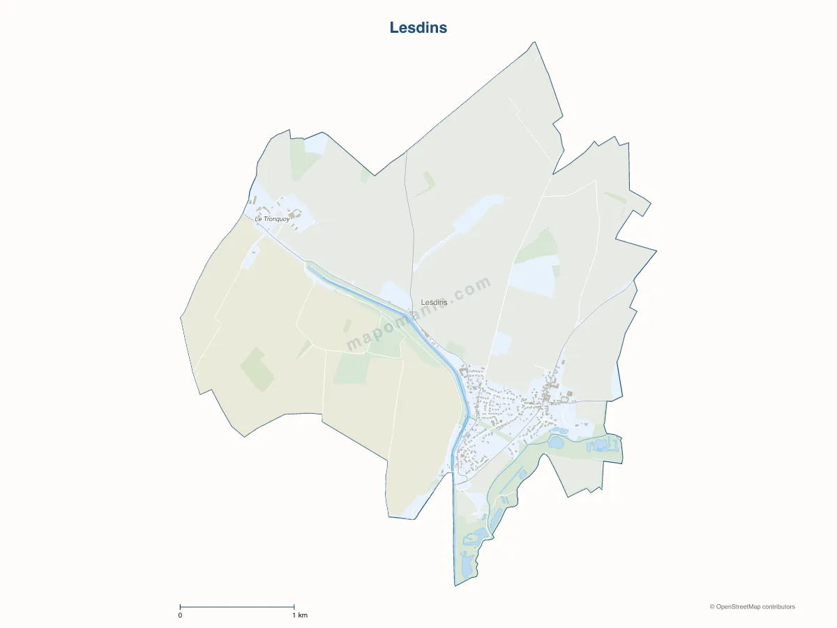 Carte de Lesdins à personnaliser