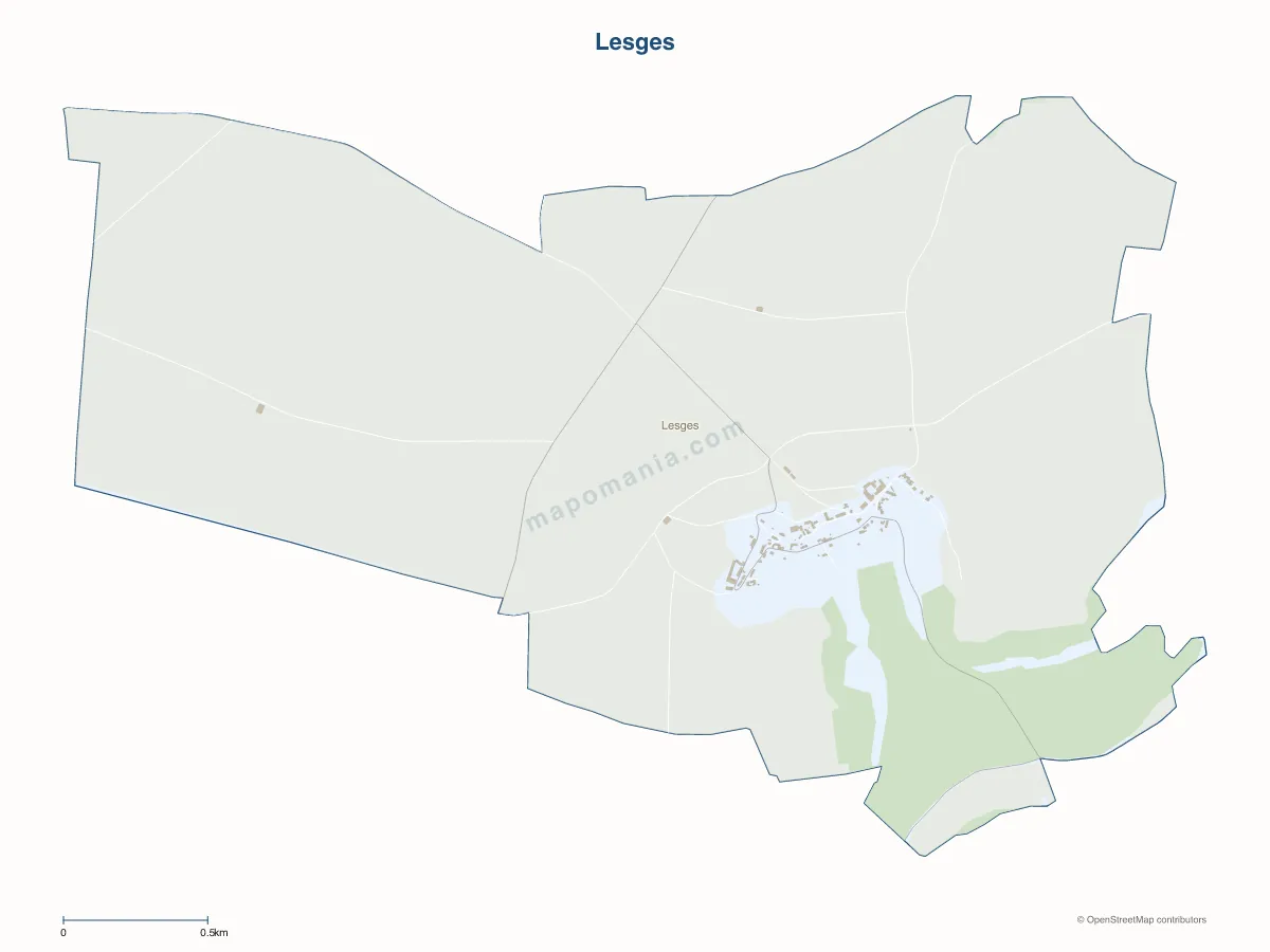 Carte de Lesges à personnaliser