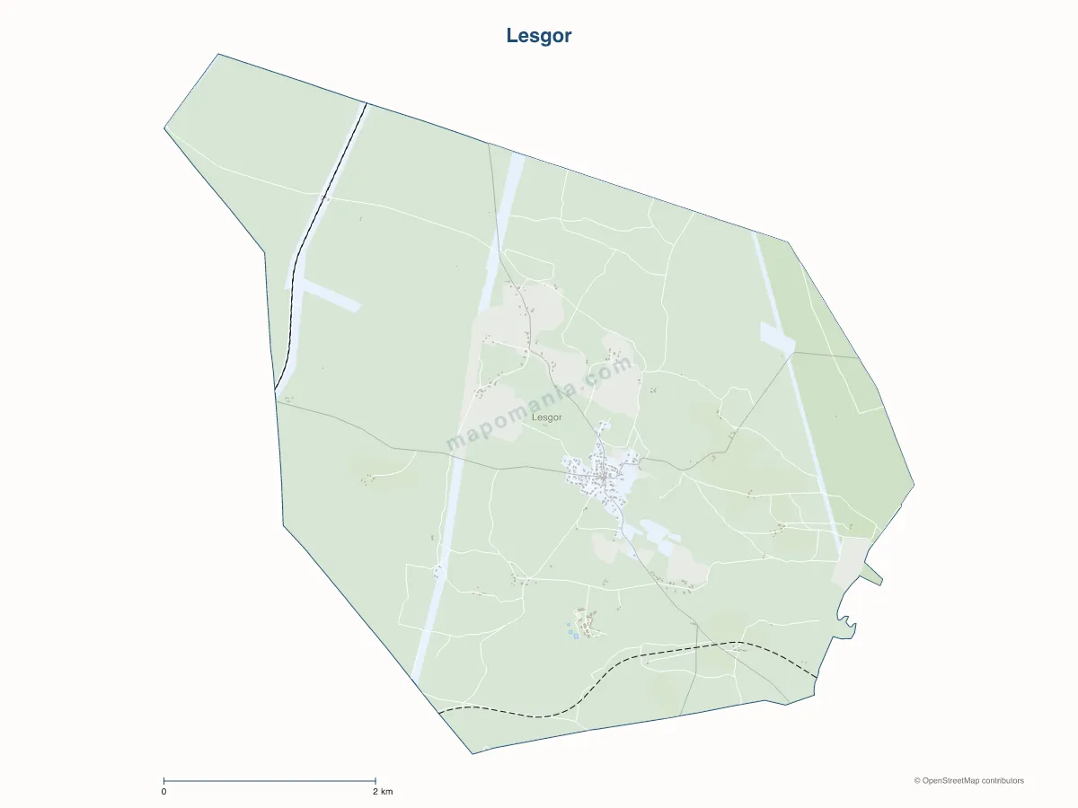 Carte de Lesgor à personnaliser