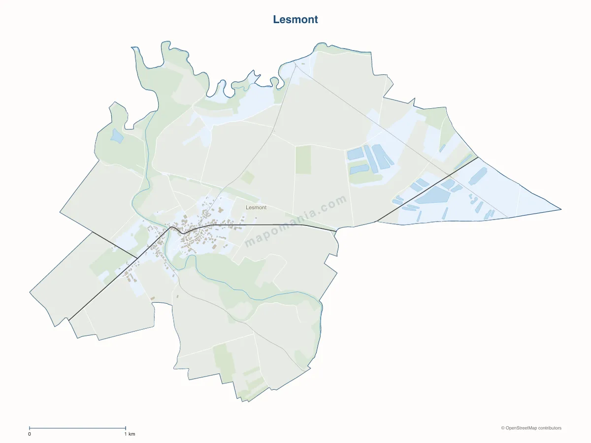 Carte de Lesmont à personnaliser