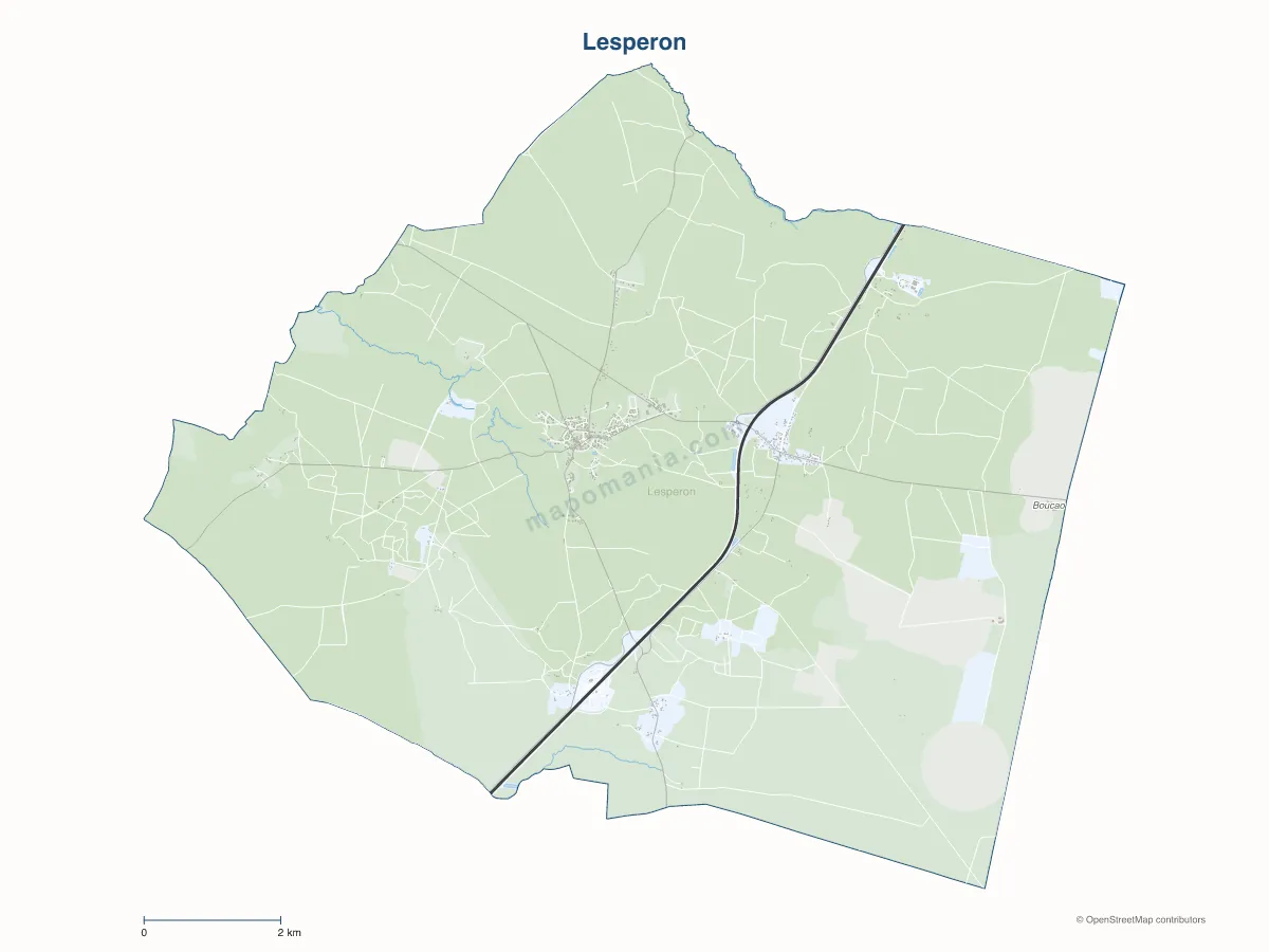 Carte de Lesperon à personnaliser