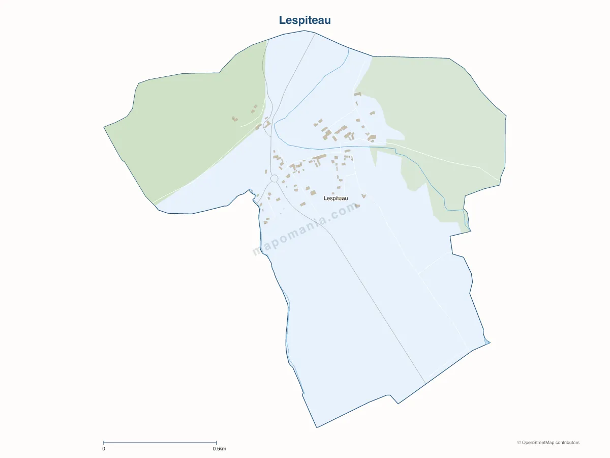 Carte de Lespiteau à personnaliser