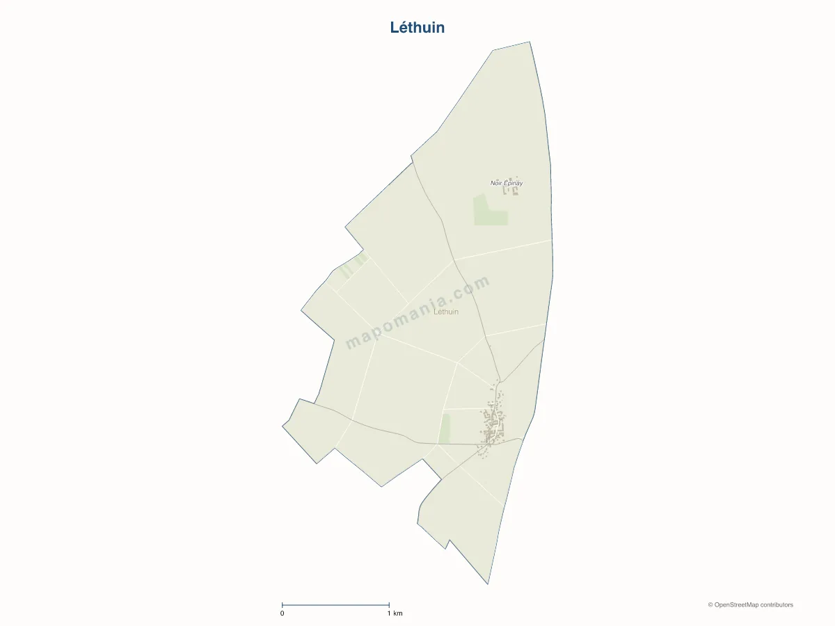 Carte de Léthuin à personnaliser