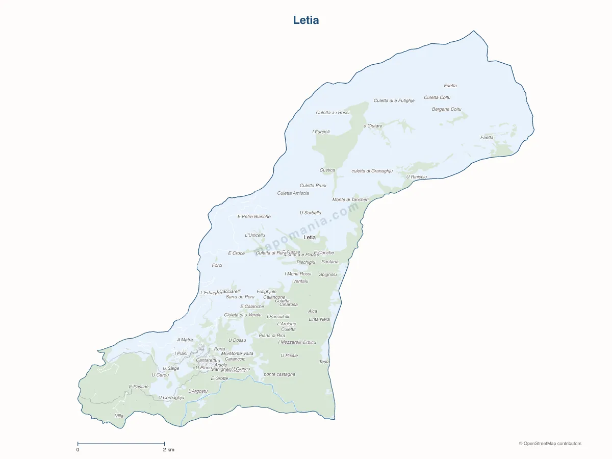 Carte de Letia à personnaliser