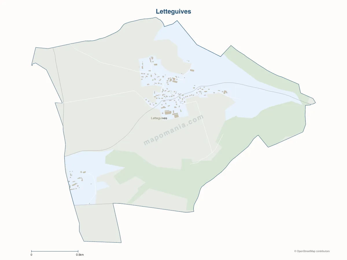Carte de Letteguives à personnaliser