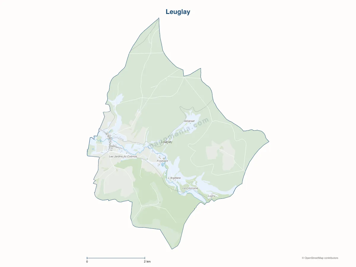 Carte de Leuglay à personnaliser