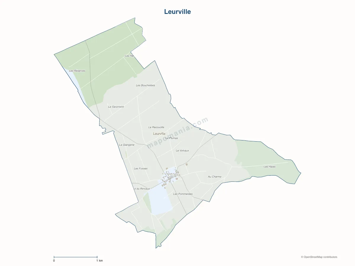 Carte de Leurville à personnaliser