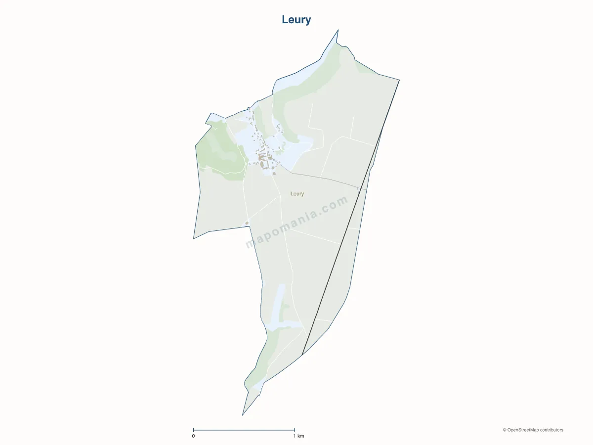 Carte de Leury à personnaliser