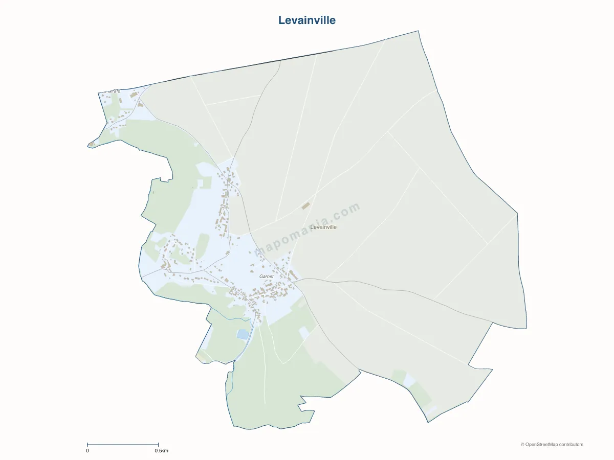 Carte de Levainville à personnaliser