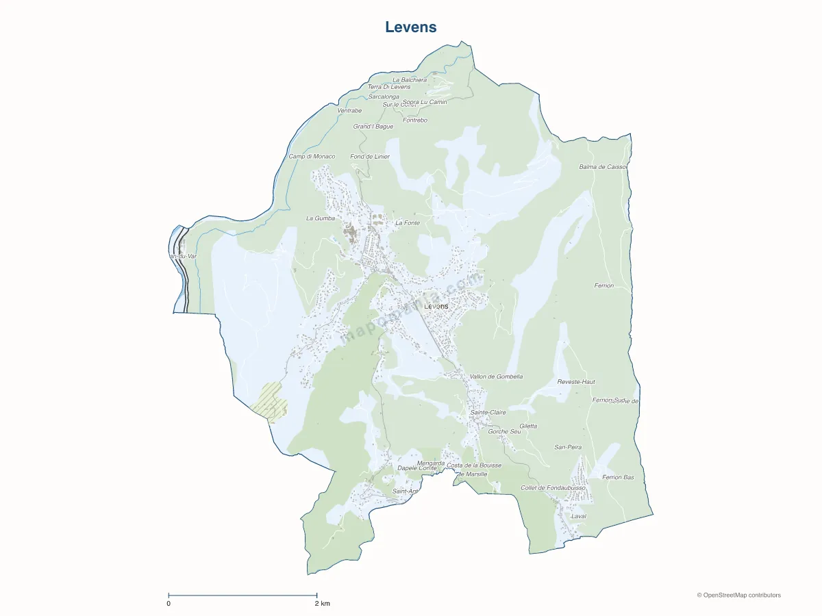 Carte de Levens à personnaliser