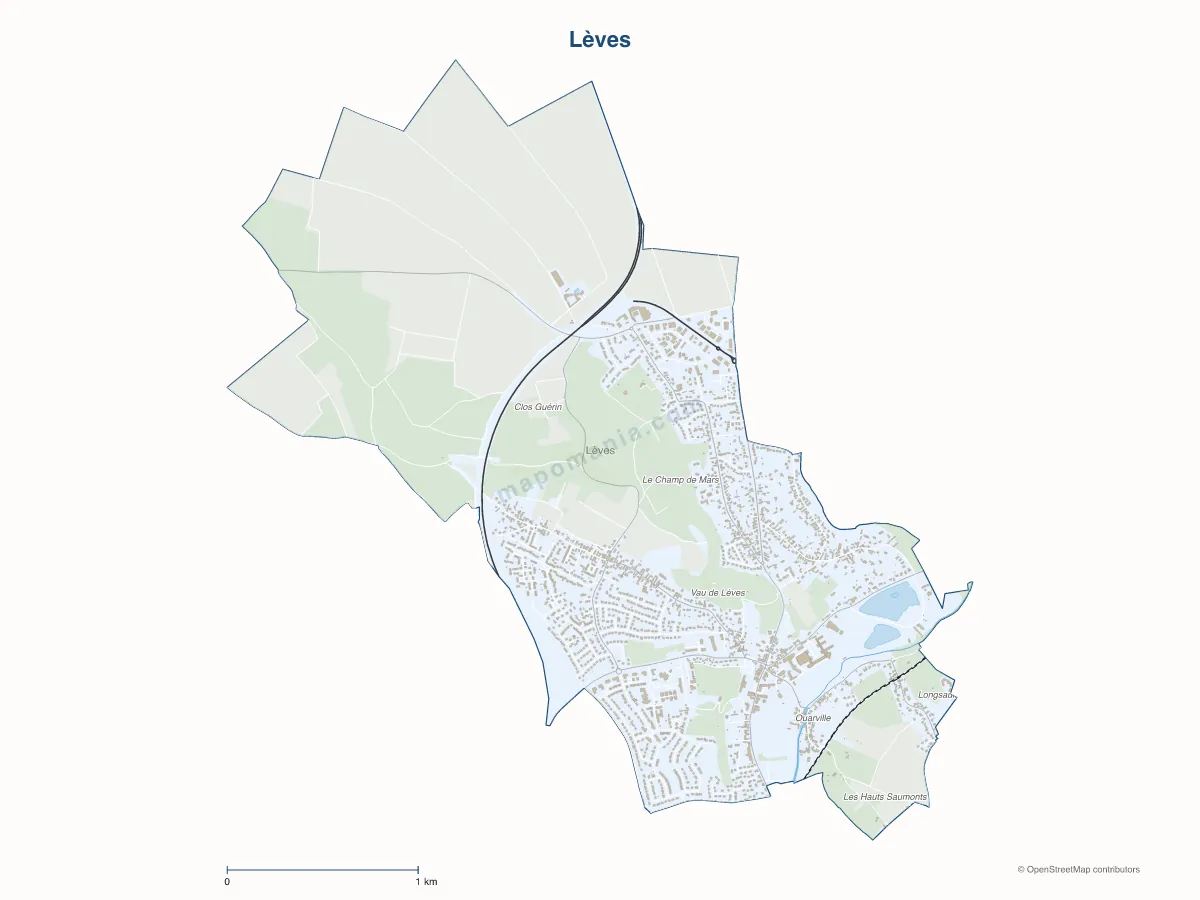 Carte de Lèves à personnaliser