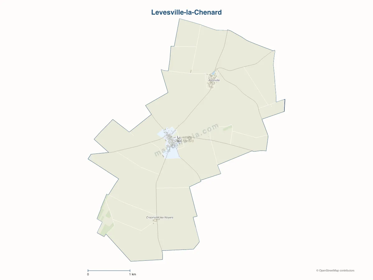 Carte de Levesville-la-Chenard à personnaliser