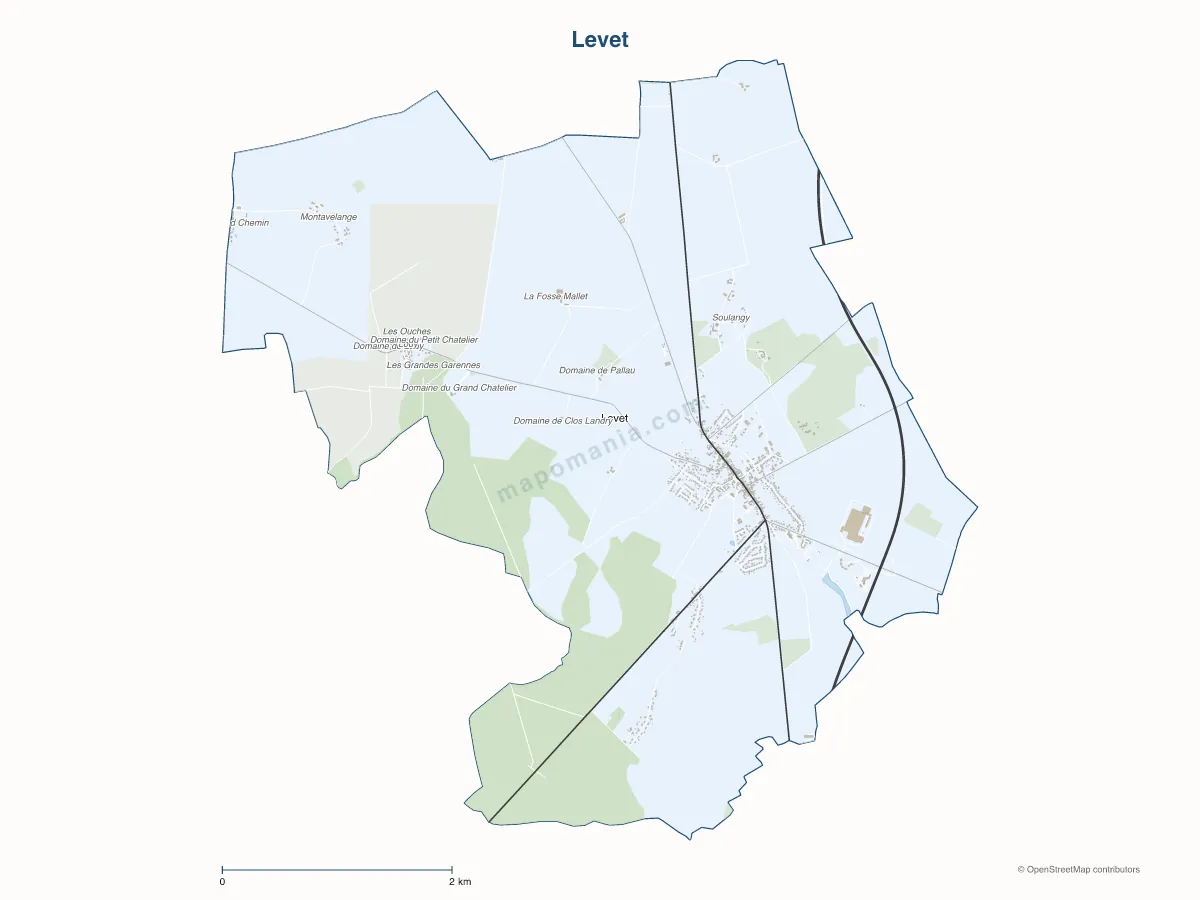 Carte de Levet à personnaliser