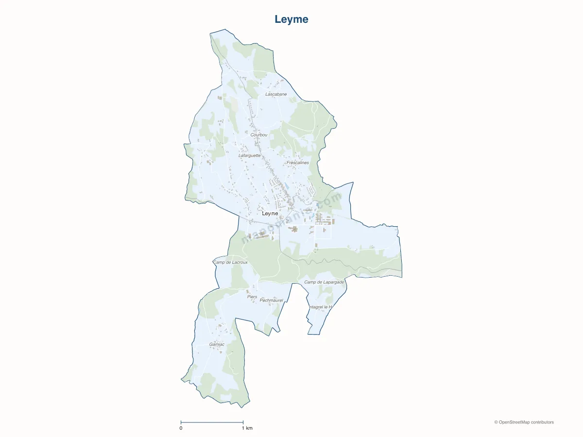 Carte de Leyme à personnaliser