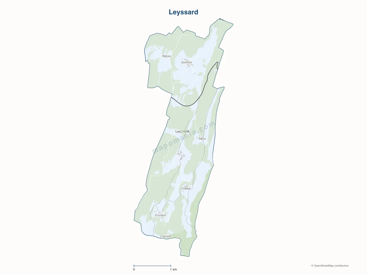 Carte de Leyssard à personnaliser