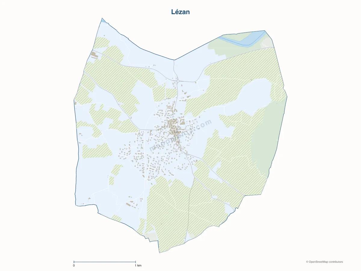 Carte de Lézan à personnaliser