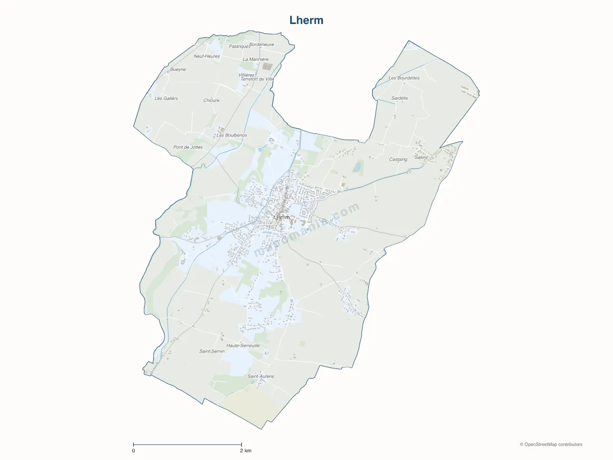 Carte de Lherm à personnaliser