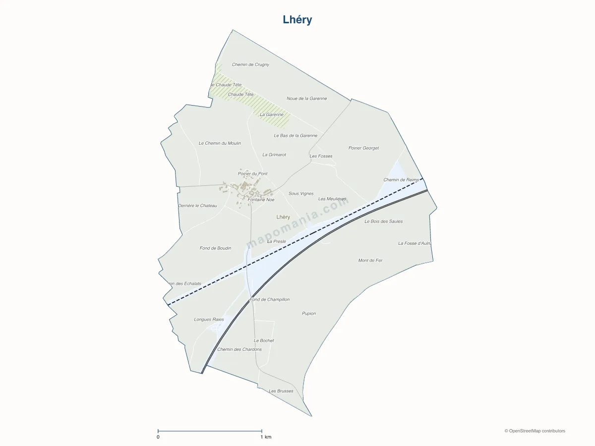 Carte de Lhéry à personnaliser
