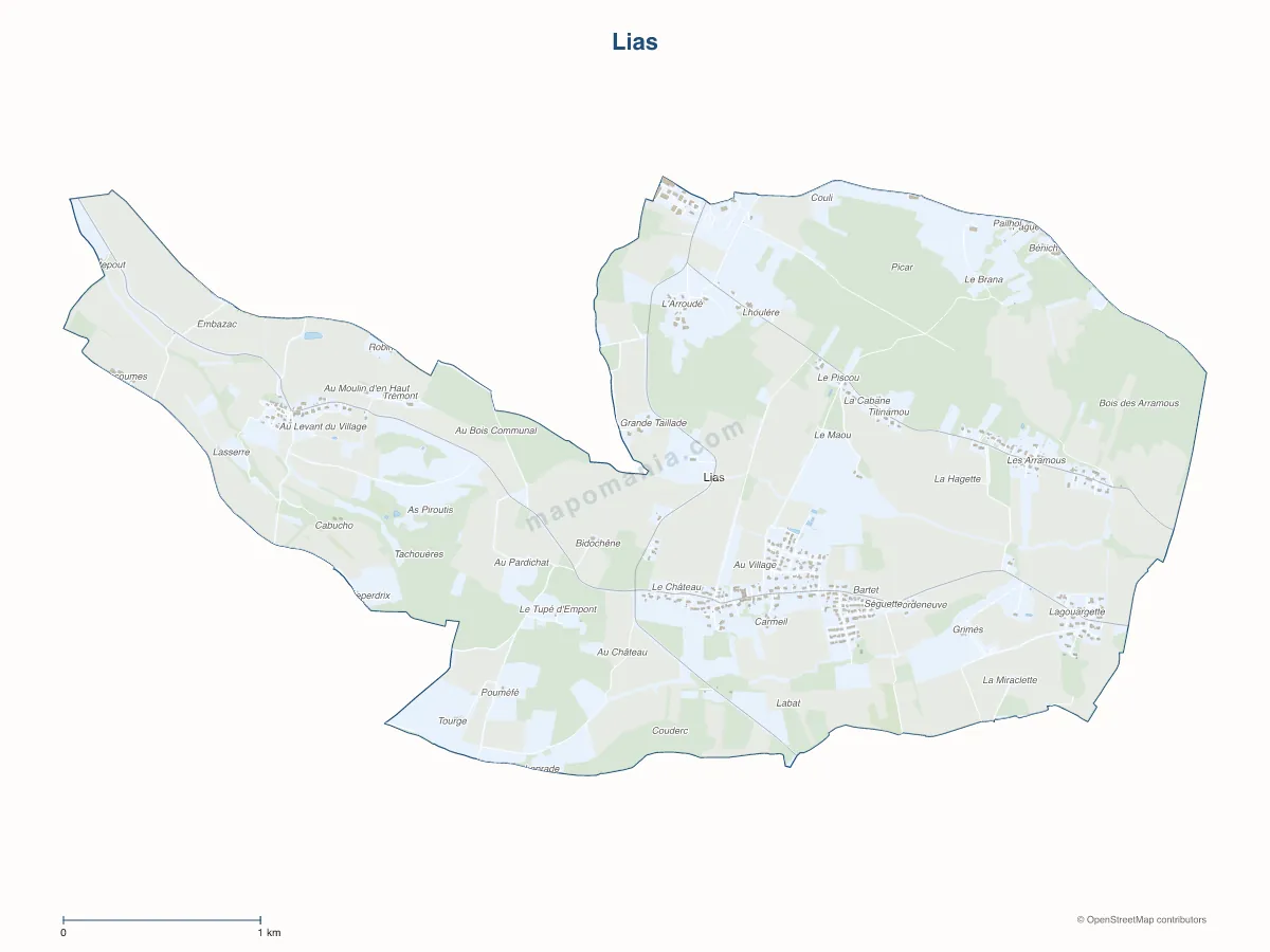 Carte de Lias à personnaliser