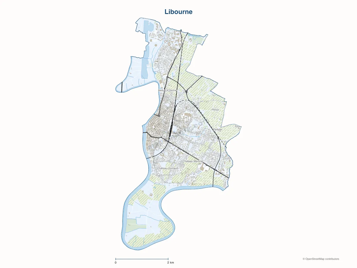 Carte de Libourne à personnaliser