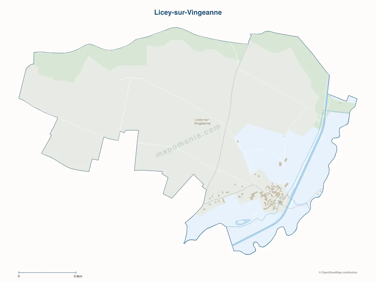 Carte de Licey-sur-Vingeanne à personnaliser