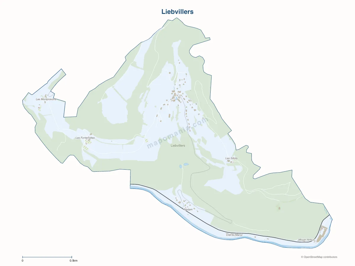 Carte de Liebvillers à personnaliser
