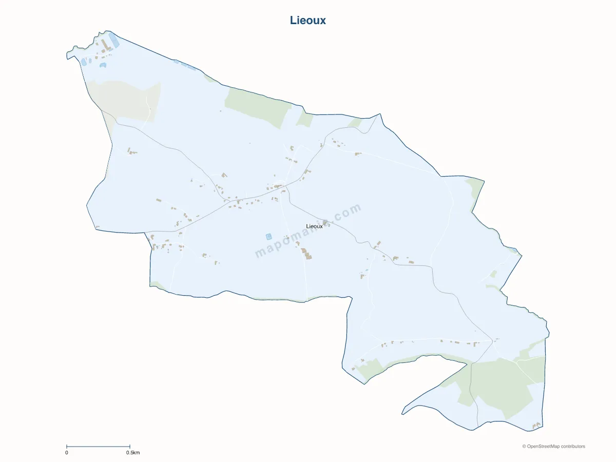 Carte de Lieoux à personnaliser