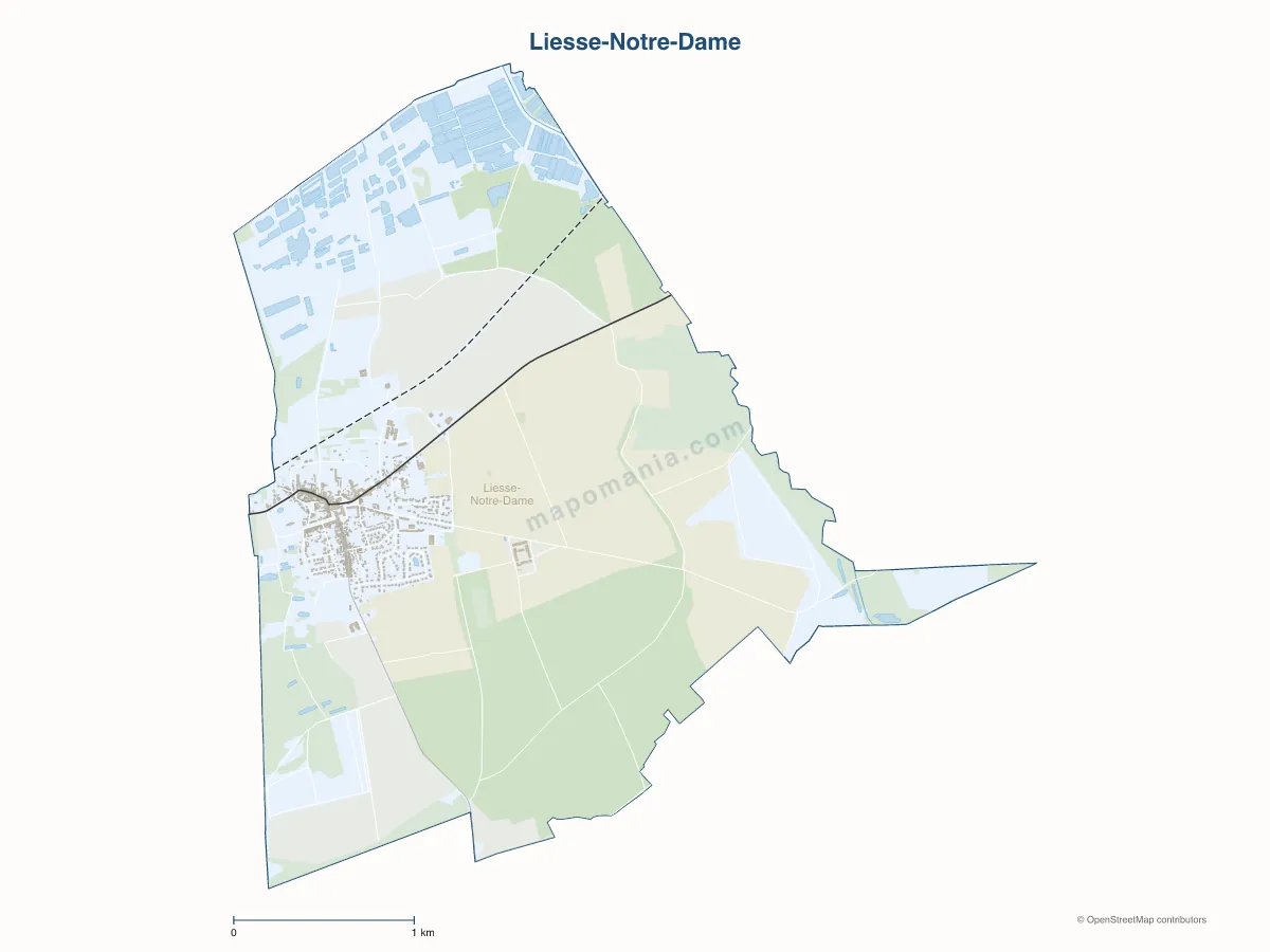 Carte de Liesse-Notre-Dame à personnaliser