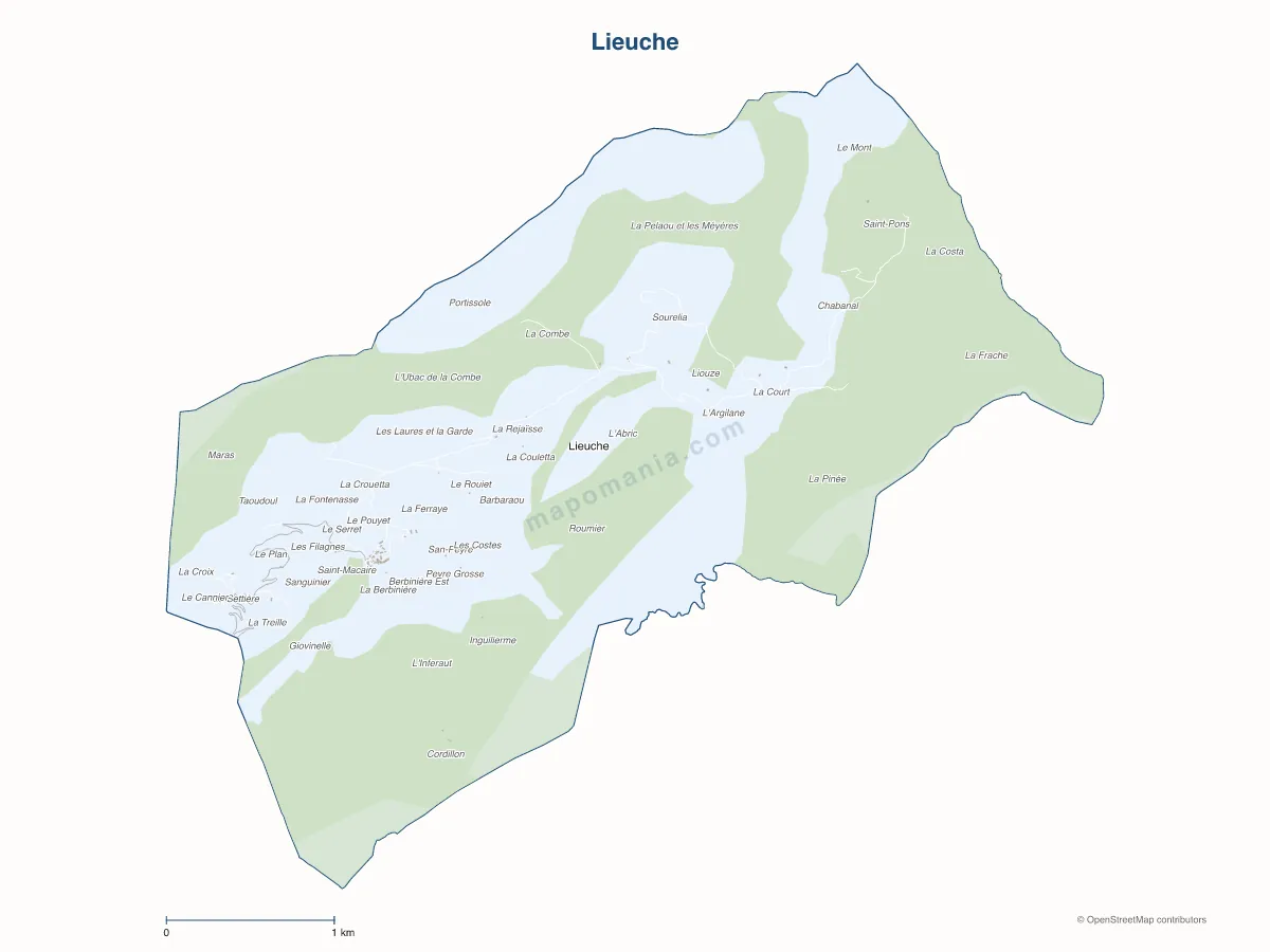 Carte de Lieuche à personnaliser